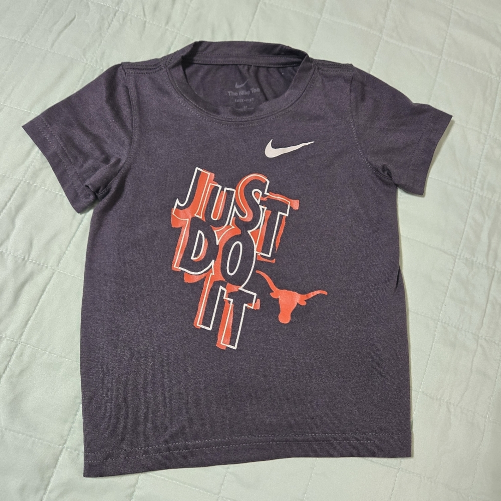 Nike Longhorn Dri-fit tee, Just Do It kids 3T